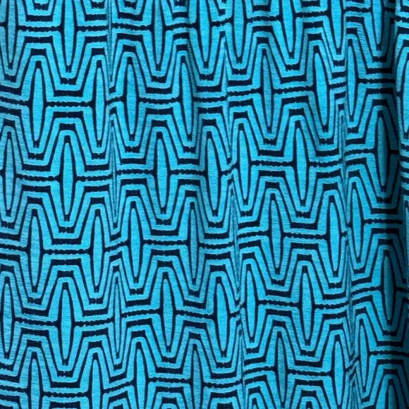 Market & Spruce Teal Geometric Midi Dress - Picture 3 of 4